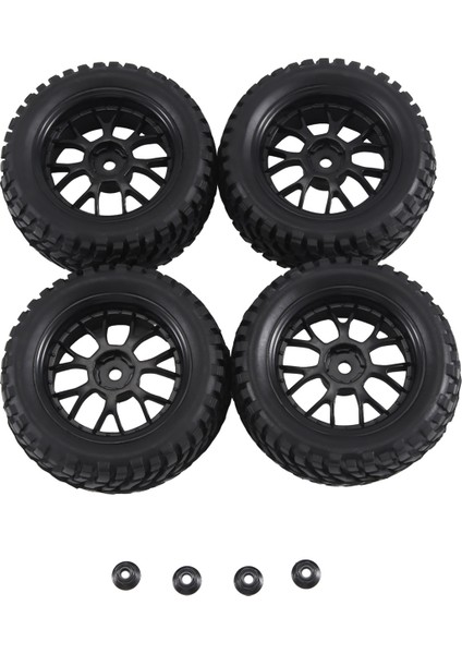 4pcs 75MM Plastik Tekerlek Kauçuk Lastik Tüm 1/10 Rc Ralli Yolda Yarış Tamiya TT02 XV01 (Yurt Dışından)