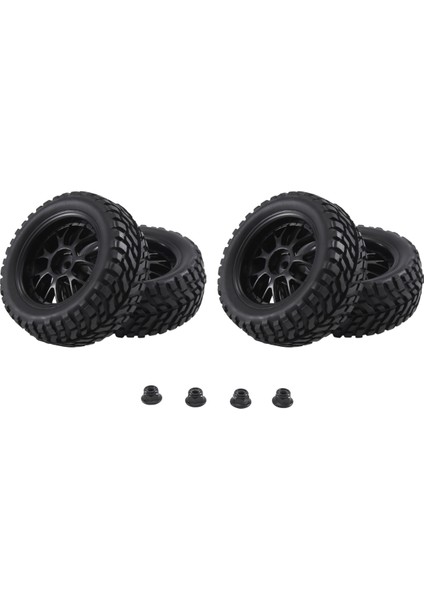 4pcs 75MM Plastik Tekerlek Kauçuk Lastik Tüm 1/10 Rc Ralli Yolda Yarış Tamiya TT02 XV01 (Yurt Dışından) modelleri