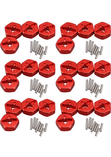 24x Alüminyum Alaşım 12mm Birleştirici Tekerlek Hub Hex Adaptör Wltoys için Yükseltmeler 144001 1/14 RC Araç Yedek Parçaları Kırmızı (Yurt Dışından) fiyatları