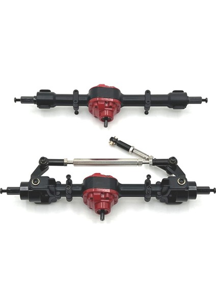 Mnmodel Için Ön ve Arka Aks Assy 1/12 MN82 LC79 MN78 Uzaktan Kumanda Araç Parçaları Metal Yükseltme Siyah (Yurt Dışından)