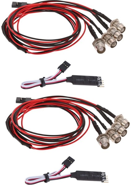 2x 4 LED Işık Kiti 2 Beyaz 2 Kırmızı, 1/10 1/8 Traxxas Trx4 Hsp Axıal SCX10 D90 Hpı Rc Arabası (Yurt Dışından)