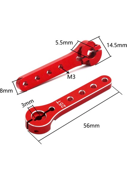 2set 56MM 25T Metal Servo Kol Uzatma Servo Boynuzu 1/10 Rc Trail Araç Teknesi Futaba Hsp Wltoys Axıal SCX10 Traxxas, 1 (Yurt Dışından) modelleri