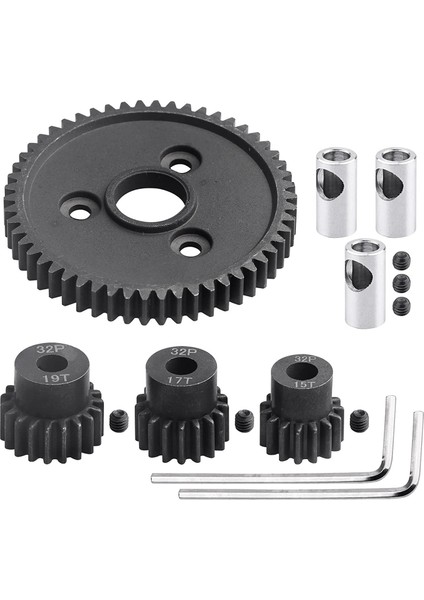 54T 32 Pitch Metal Çelik 3956 15T 17T 19T Pinyonlar Dişli Dişli 1/10 Traxxas Slash 4WD/2WD Zirvesi E-Revo (Yurt Dışından)