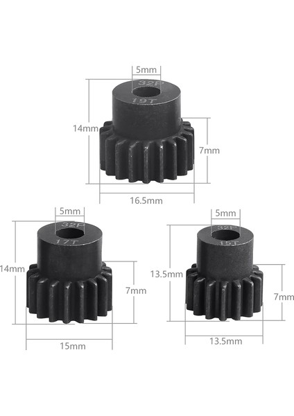54T 32 Pitch Metal Çelik 3956 15T 17T 19T Pinyonlar Dişli Dişli 1/10 Traxxas Slash 4WD/2WD Zirvesi E-Revo (Yurt Dışından) indirimleri