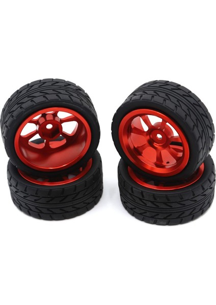 2set 65MM Metal Tekerlek Jant + Yüksek Kavrama Kauçuk Lastik Lastikleri Wltoys 144001 A959 A959-B 124019 124018 Rc Araç Parçaları, Kırmızı (Yurt Dışından) fiyatları