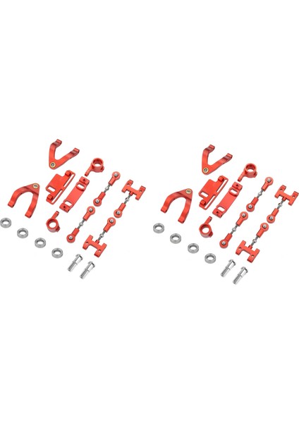 2x Metal Direksiyon Kupası Üst alt salıncak kolu koltuk Direksiyon Direksiyonu Dönüş Bloğu WPL D12 1/10 RC Araç Yükseltme Parçaları 1 (Yurt Dışından)