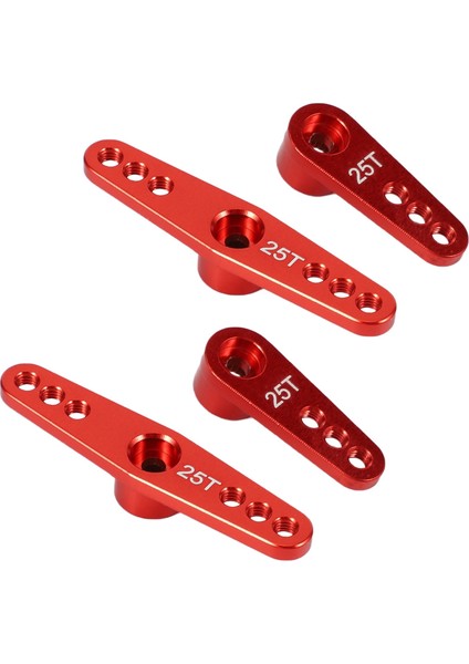 Futaba Savox için 2x 25t Alüminyum RC Servo Kol Korna Xcore HL HSP HD Güç RC Araçları Kırmızı (Yurt Dışından)