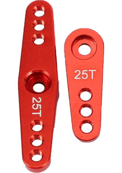 Futaba Savox için 2x 25t Alüminyum RC Servo Kol Korna Xcore HL HSP HD Güç RC Araçları Kırmızı (Yurt Dışından) fiyatları