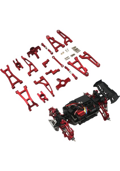 Hiper Go Yedek Parçalar Için 16207 16208 16209 16210 H16H Değiştirilmiş Rc Drift Arabası Uzaktan Kumanda Araba Yükseltme Aksesuarlar-Kırmızı (Yurt Dışından) modelleri