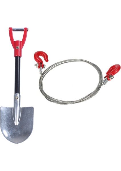 2 Adet 1:10 Rc D90 Paletli Aksesuarlar: 1 Pcs Metal Kürek ve 1 Pcs Römork Tel Halat Ipi Kancalarla (Yurt Dışından)