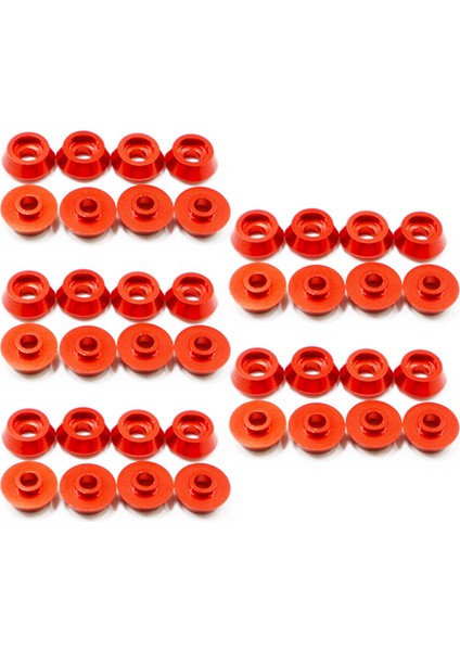 40pcs Metal Bağlantı Çubuk Vidalı Conta Şim Yıkayıcı WPL C14 C24 C34 C44 MN D90 D91 D99S RC CAR KIRMIZI (Yurt Dışından)