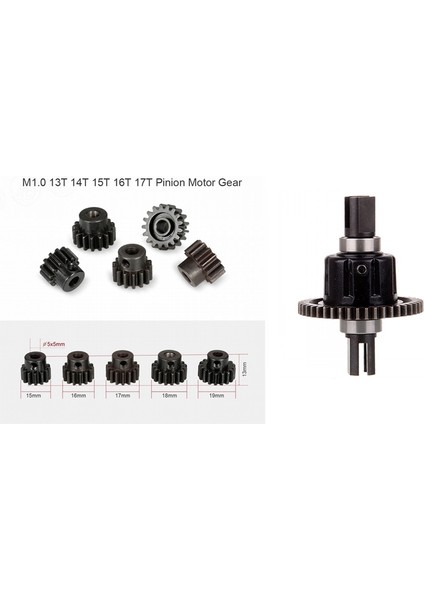 5pcs 8195 5mm M1 13T 14T 15T 16T 17T Pinyon Motor Dişli 60065 Diferansiyel Dişli 1/8 Hsp Için Ayarlanmış (Yurt Dışından) fiyatları