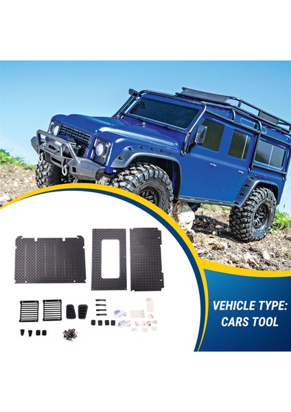 9 TRX4 için Dekoratif Parça -landrover metal far çit/kapı kolu/kapı menteşe/reflektör (Yurt Dışından) indirimleri