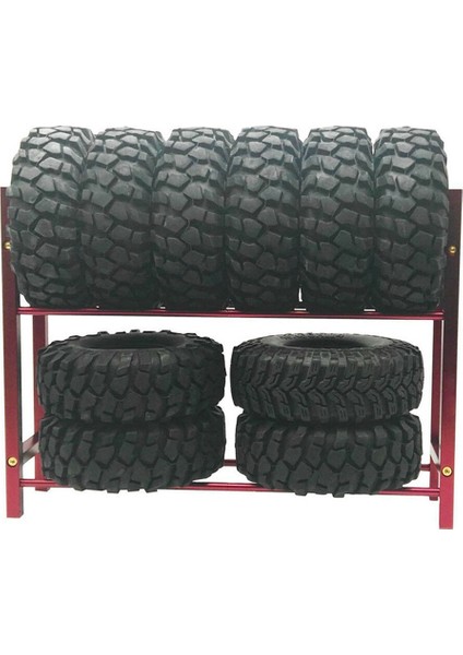 Rc Drift Arabalar Için 2x 1/10 Tekerlek Jantlar Raf ve Sürüklenme Lastik Rafları Paletli SCX10 Trx4, Kırmızı (Yurt Dışından) modelleri