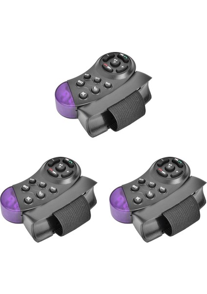 3x Evrensel Direksiyon Simidi Kablosuz Uzaktan Kumanda Araba Cd&#39;si Için 11 Düğmeler DVD Mp5 Player (Yurt Dışından)