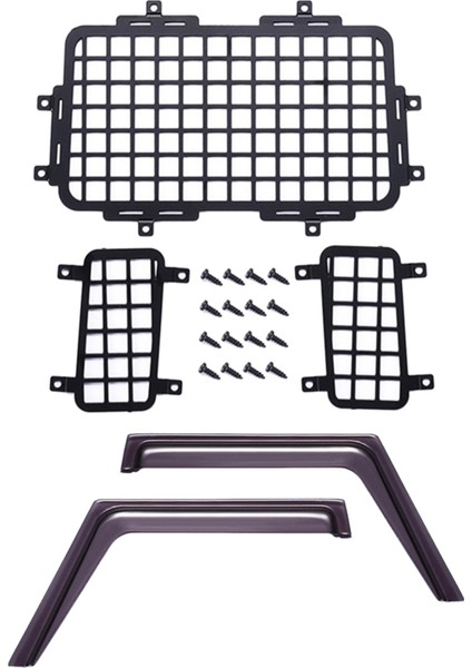 1 Rc Araç Parçaları Için Set Arka Cam Pamuk Koruyucu Net &amp; 1 Rc Araç Penceresi Için Set Güneş Vizörü Rüzgar Yağmur Kalkanı (Yurt Dışından)