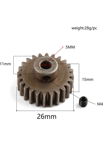 24T M1 Motor Dişli Pinyon Dişli 6496X 1/10 Maxx Rc Araç Yükseltme Parçaları Aksesuarları (Yurt Dışından) fiyatları
