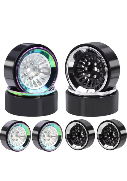 1/18 Traxxas TRX4M Için Alüminyum 1.3 Inç Beadlock Tekerlek Jant 1/24 SCX24 FMS24 Rc Trıl Trol Tekerlek Hub Siyah (Yurt Dışından) modelleri