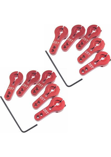 12PCS 25T Alüminyum Servo Boynuz M3 Iplikler Direksiyon Kolu Yüksek Tork Servo Motorlar Parçalar Rc Araba Düzlemi Teknesi (Yurt Dışından)