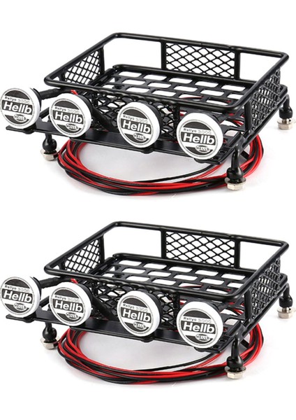 2x Metal 115x107mm Bagaj Taşıyıcı Çatı Rafı Tamiya CC01 CR01 RC4WD D90 Eksenel SCX10 1/10 (Yurt Dışından)