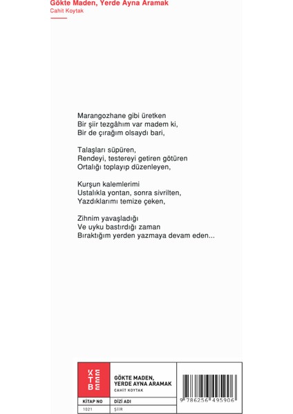 Gökte Maden, Yerde Ayna Aramak - Cahit Koytak fiyatları