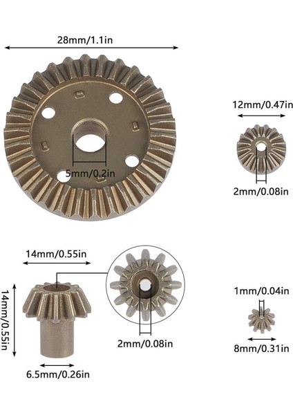 16 Pcs Wltoys Için Metal Dişli Diferansiyel Sürüş Dişleri 144001 12428 &amp; 1set 1/14 Uzaktan Kumanda Diferansiyel Kupaları (Yurt Dışından) fırsatları