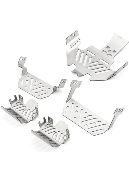5pcs Trx4 Paslanmaz Çelik Şasi Zırh Skid Plakası, 1/10 Rc Prıger Trx-4 Rc Araç Yükseltme Parçaları (Yurt Dışından)