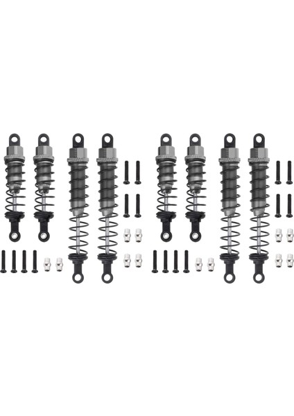 4x Metal Yağ Dolu Ön ve Arka Şok Emici 1/12 Wltoys 12428 12423 Rc Car Prıgler Ustrade Post, Tıtanıum (Yurt Dışından)