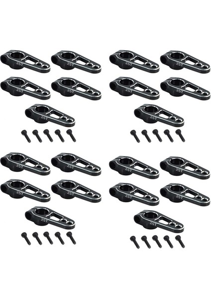 20PCS Alüminyum Alaşım 31MM 25T Direksiyon Servo Kol Boynuzu Futaba Sakura D4 1/10 Rc Drift Araba Palet Parçaları, Siyah (Yurt Dışından)