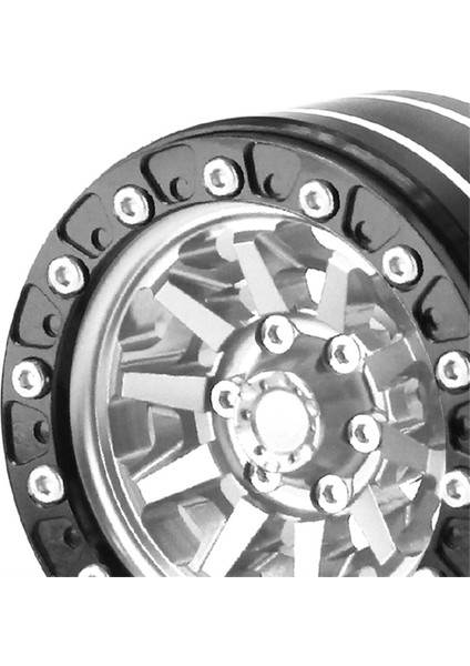 Metal 1.9 Inç Beadlock Wheel Jant Dış Çap Rc 1/10 12MM Altı Paletli Araba Eksenel SCX10 90047 CC01 Trx4, Gümüş (Yurt Dışından) modelleri