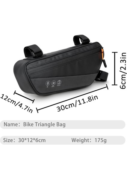 Su Geçirmez Bisiklet Üçgen Torba Bisiklet Çerçeve Ön Tüp Çanta Büyük Kapasiteli Bisiklet Pannier Paketleme Torbası Aksesuarları (Yurt Dışından) fırsatları