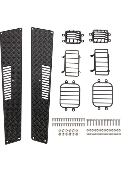 1/10 Simülasyon Tırmanma Arabası Trx4 G500 G63 Yan Işık Kapak Tail Lamba Kapağı Far Kapağı Motor Kaput Kaçma Plakası (Yurt Dışından)