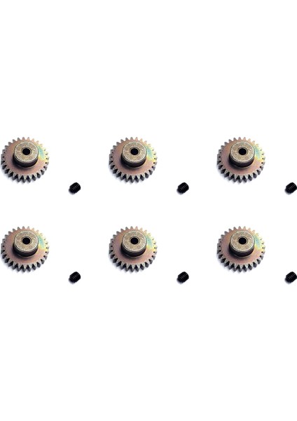 6x 27T Çelik Motor Dişli WLTOYS için Parçalar 144001 124019 124018 A959-B A959B A969B RC Araba Yedek Aksesuarları (Yurt Dışından)