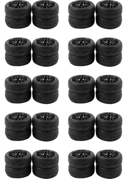 40PCS 1/10 Kauçuk Lastik Rc Yarış Araba Lastikleri Yol Tekerlek Jantında Hsp Hpı 9068-6081 Rc Araba Parçası (Yurt Dışından)