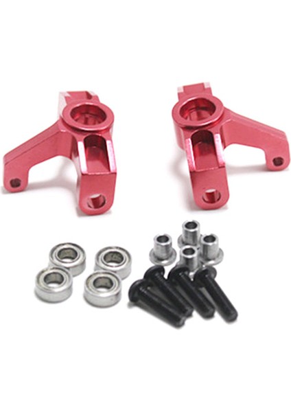 4pcs Metal Direksiyon Kupası Ön Tekerlek Koltuğu Rulmanlı Yükseltme Parçaları Wltoys 144001 1/14 Rc Araba, Kırmızı (Yurt Dışından) fiyatları