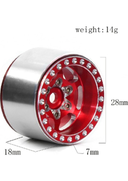 1 0 inç metal beadlock tekerlek göbek tekerlek jant 1/18 RC paletli araba traxxas trx4-m savunucusu bronco scx24 rc parçaları (Yurt Dışından) fırsatları