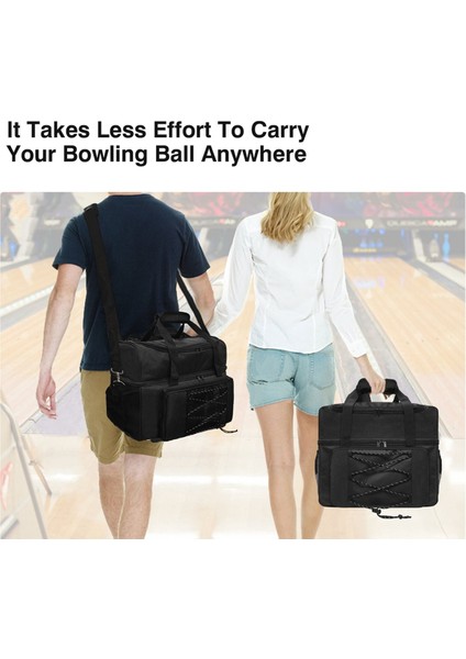 Bowling Ball Bagling Tote Bag Bowlingball Tutucu Yastıklı Bölmelerle 1 Tek Çift Bowling Için Ekstra Alan, Bir (Yurt Dışından) fırsatları