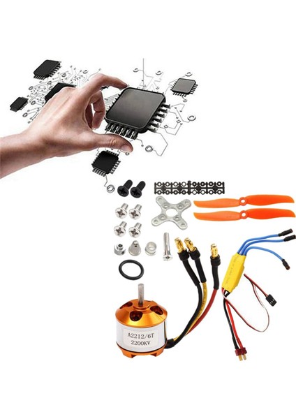 2x 2212 2200kv motor+30A ESC+6035 Pervane+Pervane Koruyucusu RC Uçak Motoru için Elektrik Motor Kiti (Yurt Dışından) indirimleri
