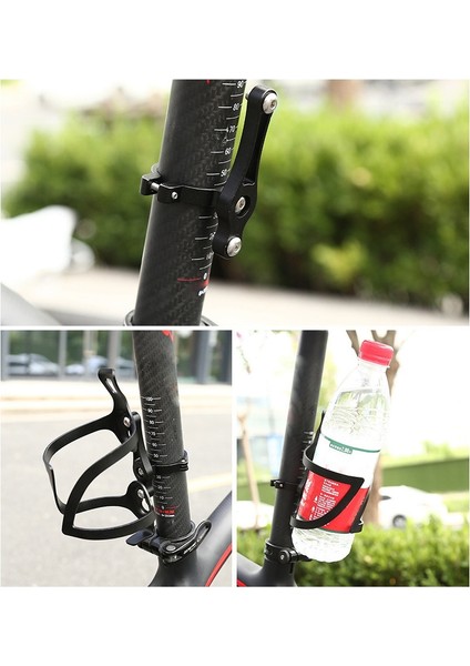 Bisiklet Mtb Su Şişesi Klipsi Kafe Tutucu Kelepçesi Girdeli Braket Montaj Seatpost Gidon Ön Çatal Çerçeve Tüpü, Siyah (Yurt Dışından) indirimleri