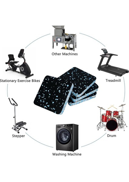 Koşuad Mat Padleri Egzersiz Ekipmanları, Ses Yalıtım Şok Emici Mat, Koşu Bandı Yıkayıcı Için Zemin Koruması (Yurt Dışından) fiyatları