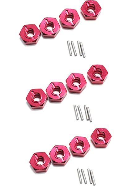 Wltoys Için 12X 144001 1/14 Rc Araba Yedek Parçalar Metal Birleştirici, Kırmızı (Yurt Dışından)