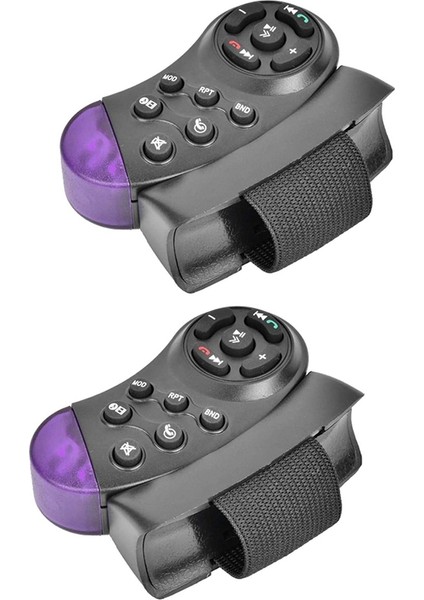 2x Evrensel Direksiyon Simidi Kablosuz Uzaktan Kumar Araba CD&#39 si için 11 Düğmeler DVD MP5 Player (Yurt Dışından)