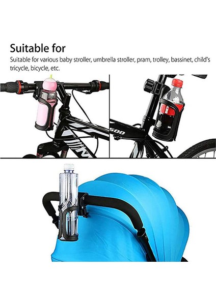 2x Bike Bardak Tutucu Bebek Şişesi Tutucuları Evrensel 360 Derece Dönme Antislip Kupa Içecek Tutucu Bebek (Yurt Dışından) indirimleri