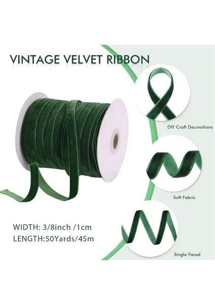 Kadife Şerit 50 Metre 10MM Hediye Çiçek Ambalaj Bow Dıy El Yapımı El Sanatları Dekorasyon Giysileri Dikiş Aksesuarları (Yurt Dışından) fiyatları