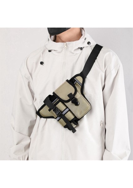 Su Geçirmez Naylon Yürüyüş Fanny Pack Spor Serseri Çantası Şişe Tutucu Telefon Spor Kemer Bel Çantalar Haki (Yurt Dışından) fırsatları