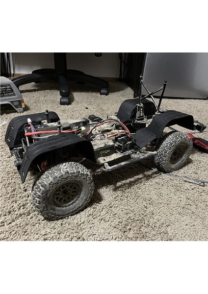 Siyah Plastik Ön ve Arka Çamur Fleps 1/10 Rc Paletli Araba Eksenel SCX10 Iı 90046 90047 Yükseltme Parçaları (Yurt Dışından) fiyatları