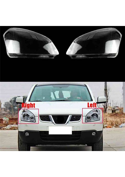 Araba Sağ Far Kabuk Lambası Gölgesi Şeffaf Lens Kapak Nissan Qashqai Için Far Kapağı 2008-2015 (Yurt Dışından) modelleri