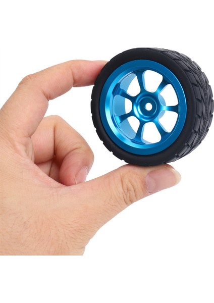 2 Set 65MM Metal Tekerlek Jant + Yüksek Kavrama Kauçuk Lastik Lastikleri Wltoys Için Lastikler 144001 A959 A959-B 124019 124018 Rc Araba Parçaları, Mavi (Yurt Dışından) modelleri