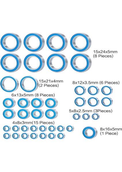 43PCS 1/7 Udr Rc Için Kauçuk Sızdırmaz Bilyalı Yatak Kiti Parça Aksesuarları Yükseltmeleri (Yurt Dışından) fırsatları