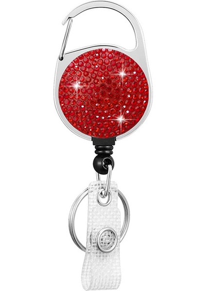 Geri Çekilebilir Rozet Sahipleri Rhinestone Rozet Makarası, Geri Çekilebilir Anahtarlık Ağır Hizmet Geri Çekilebilir Kimlik Rozeti Klibi (Yurt Dışından) modelleri